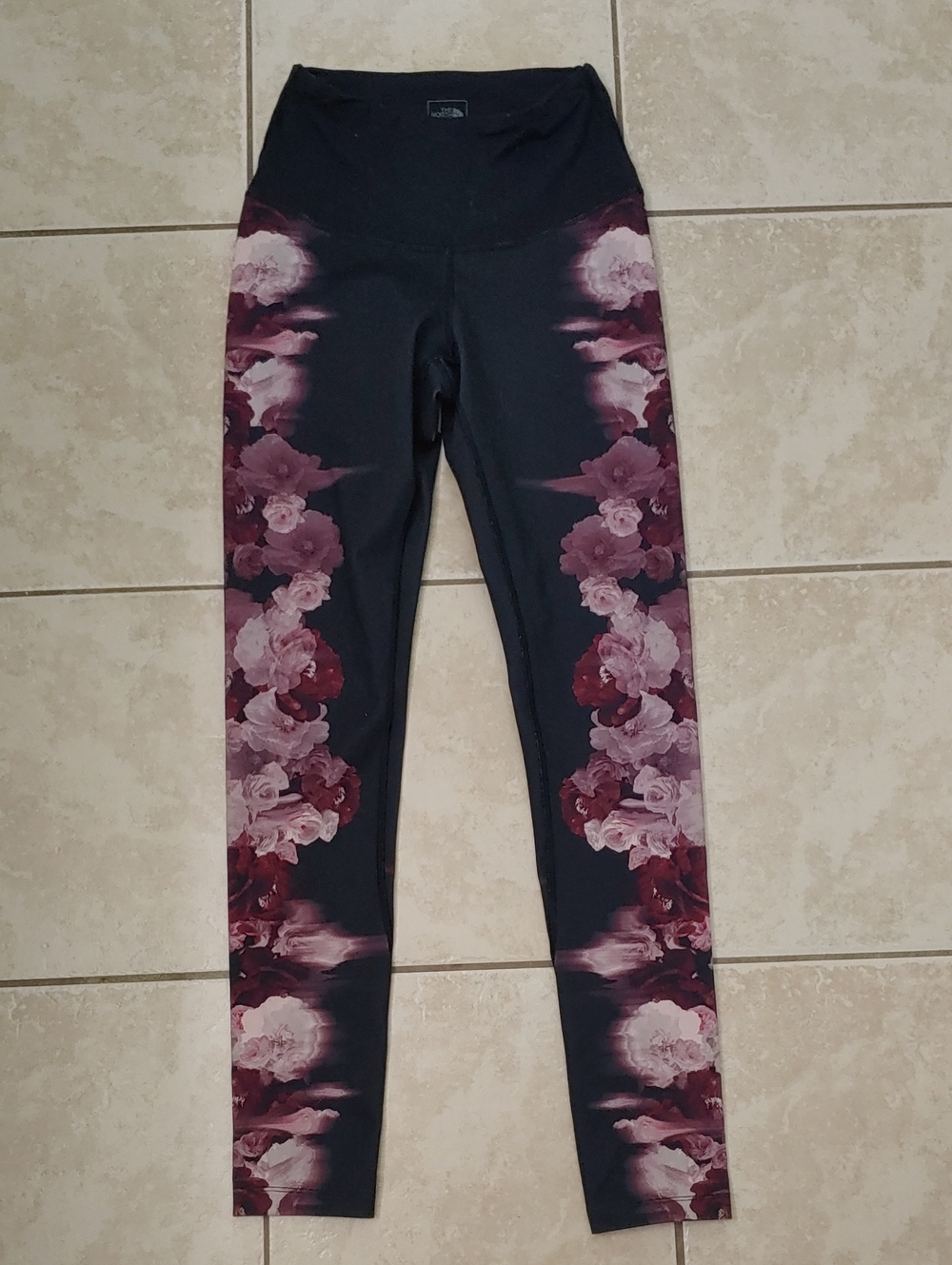 The North Face Motivation Leggings Women's S Black Floral Athletic Tights